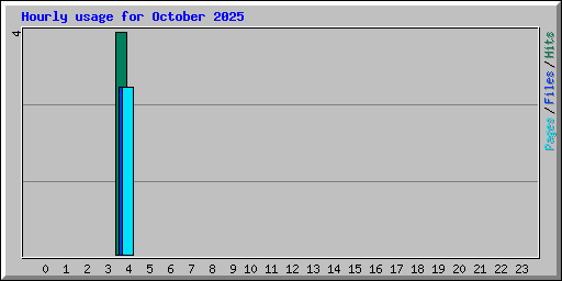 Hourly usage for October 2025